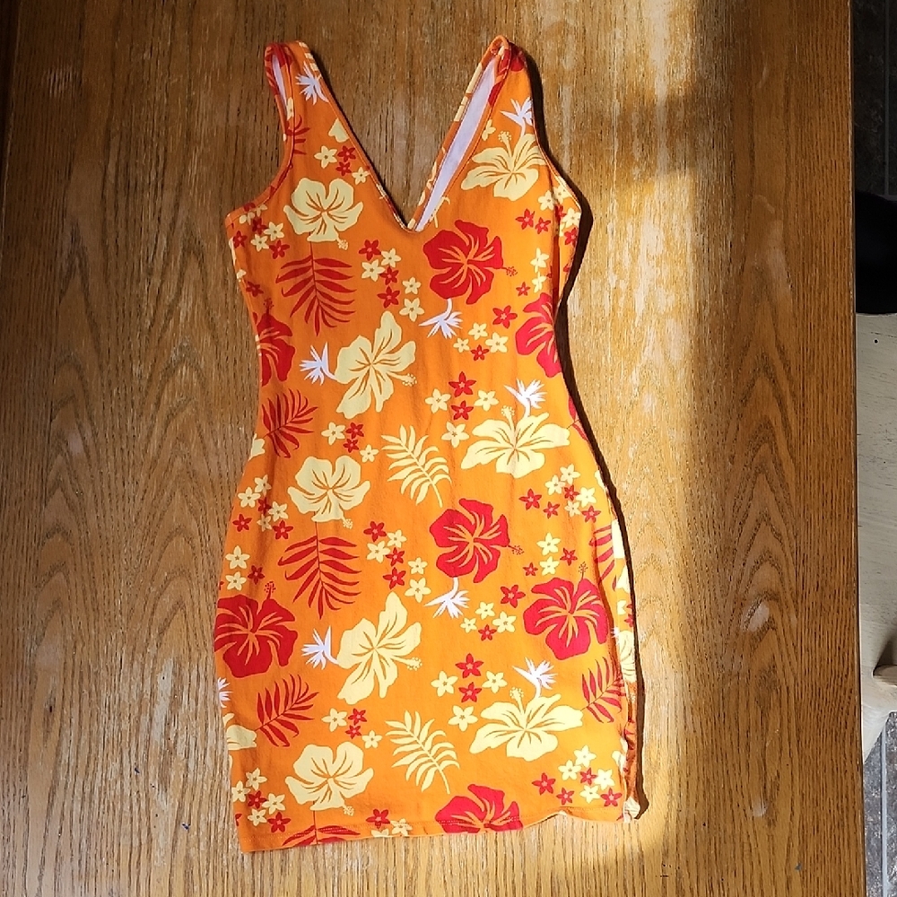 Wild Fable Orange and Purple Dress